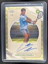 Current marketplace image for 2026 Topps Chrome #1 Ugo Carabelli Auto II Superfractor 1/1