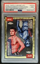 Marketplace image: 2025 Topps UFC Chrome Tony Ferguson Khabib Nurmagomedov SuperFractor #1/1 PSA 9