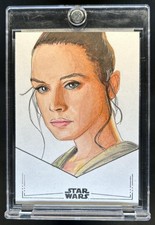 Marketplace image: 2026 Topps Chrome Star Wars Galaxy Stephane Leonardi Sketch Cards Rey #1/1