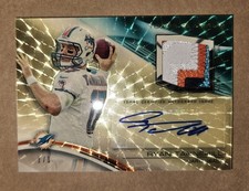Marketplace image: 2013 Topps Platinum Ryan Tannehill Superfractor 4 Color Patch Auto 1/1 Dolphins