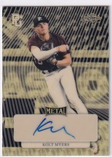 Marketplace image: 2023 Leaf Perfect Game KOLT MYERS Metal Superfractor Autograph Auto 1/1 Florida