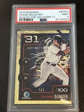 Marketplace image: 2025 Bowman Chase DeLauter Scouts Top 100 Superfractor 1/1!!