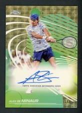 Current marketplace image for 2026 Topps Chrome #1 de Minaur Courtscripts Refractor Superfractor 1/1