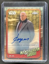 Current marketplace image for 2026 Topps Chrome #1 Coyne Mandalorian Grogu Auto Superfractor 1/1