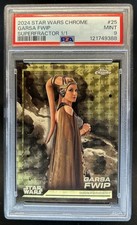 Current marketplace image for 2024 Topps Chrome #1 Star Wars Garsa Fwip Superfractor 1/1
