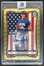 Current marketplace image for 2026 Bowman Chrome #1 WBC Flag Variation Auto Superfractor 1/1