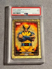 Marketplace image: 2025 Topps Chrome Deadpool SUPERFRACTOR Comic Accurate Wolverine #5 1/1 PSA 7