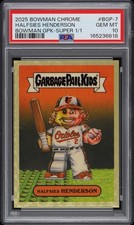 Marketplace image: 2025 Bowman Chrome GPK Halfsies Gunnar Henderson Superfractor 1/1 PSA 10