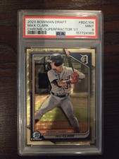 Marketplace image: Max Clark 2024 Bowman Chrome Draft #BDC-104 Superfractor 1/1 Prospect RC PSA 9