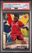 Marketplace image: 2021 Ayo Akinola Topps Chrome MLS Superfractor Toronto FC Rookie Card 1/1 PSA 10