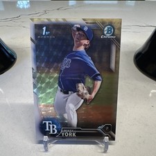 Marketplace image: 2016 Topps Bowman Chrome Mikey York #BDC-119 Rays Superfractor 1/1