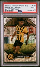 Marketplace image: 2022-23 Mahmoud Dahoud Topps Chrome BVB Superfractor Soccer Card 1/1 PSA 9 MINT