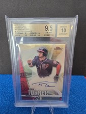 Marketplace image: 2017 topps finest  Trea Turner Superfractor 1/1 Auto Autograph 9.5 / 10