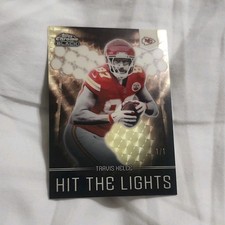 Marketplace image: Topps Travis Kelce Chiefs 2025 Chrome Black Hit the Lights HL-8 1/1 SuperFractor