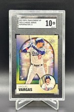 Marketplace image: 2023 Miguel Vargas Topps Transcendent VIP Chrome Superfractor RC 1/1 SGC 10