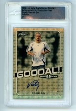 Marketplace image: 2018 Ronaldo Leaf Metal Superfractor Gold Real Madrid Autographed Card 1/1