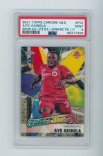 Marketplace image: 2021 Ayo Akinola Topps Chrome MLS Superfractor Toronto FC Rookie Card 1/1 PSA 9