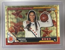 Current marketplace image for 2025 Topps Chrome McDonald's All American #76 Sienna Betts Superfractor 1/1