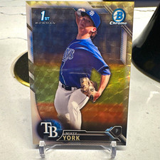 Marketplace image: 2016 Bowman Chrome Draft Mikey York #BDC-119 1st Bowman 1/1 Tampa Superfractor
