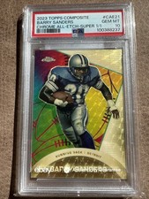 Marketplace image: 2023 Topps Composite Chrome Barry Sanders All-Etch Superfractor 1/1 PSA 10