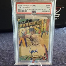 Marketplace image: Topps 2024 Chrome Curtis Mead RC All-Etch Rookie Rush Auto 1/1 psa 9 super  auto
