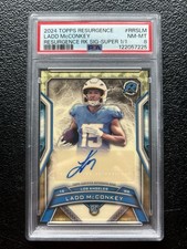 Marketplace image: 2024 Topps Resurgence Ladd McConkey Rookie Signatures Superfractor 1/1 Psa 8