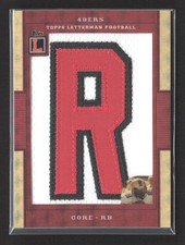 Marketplace image: 2008 Topps Letterman Football Frank Gore #LP-FG 1/1 Superfractor Letterman Patch