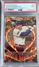 Marketplace image: Bowman 2024 Jasson Domínguez Rising Infernos 1/1 superfractor RC