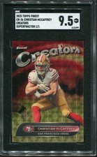 Marketplace image: 2025 Christian McCaffrey 1/1 Topps Finest Creators SuperFractor #CR-26 SGC 9.5