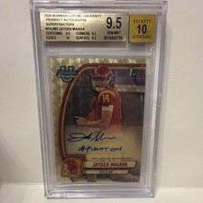 Marketplace image: Topps 2024 Bowman U Chrome Jayden Maiava PA-JMA SuperFractor 1/1 Auto RC BGS 9.5