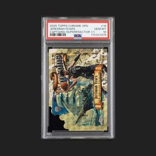 Marketplace image: 2025 TOPPS CHROME UPDATE CAPTAINS SSP 18 JEREMIAH FEARS SUPERFRACTOR 1/1 PSA 10