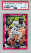 Marketplace image: WORLD SERIES 2025 Topps Chrome Update Sapphire Chandler Simpson Padparadscha 1/1