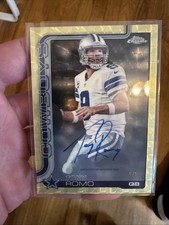 Marketplace image: 2025 Topps Chrome - Chrome Legends Autographs Tony Romo Superfractor 1/1