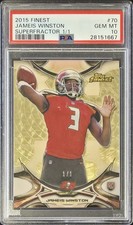 Marketplace image: 2015 TOPPS FINEST #70 JAMEIS WINSTON BUCS ROOKIE RC SUPERFRACTOR 1/1 PSA 10!