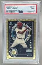 Marketplace image: 133927561 James Wood 2024 Bowman #BAI-17 SuperFractor RC A.I. Chrome 1/1 PSA 9