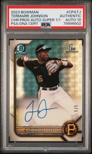 Marketplace image: Termarr Johnson 2022 Bowman Chrome SuperFractor 1st RC Auto 1/1 PSA AUTH DNA 10