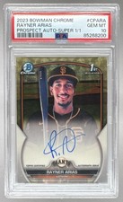 Marketplace image: Rayner Arias 2023 Bowman Chrome SuperFractor 1st RC Auto 1/1 PSA 10