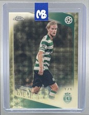 Marketplace image: Morten Hjulmand 2025 Topps Chrome UEFA #199 SuperFractor 1/1