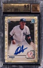 Marketplace image: 2020 Bowman Chrome Oswald Peraza Superfractor 1/1 First RC Rookie Auto BGS 9.5
