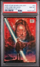 Marketplace image: 2025 Star Wars Galaxy Luke Skywalker Obi Wan Kenobi 1/1 Superfractor PSA