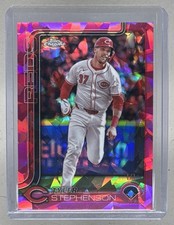 Marketplace image: Tyler Stephenson 2025 Topps Chrome Sapphire #112 Padparadscha Refractor 1/1