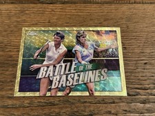 Marketplace image: 2021 Topps Chrome Battle Margaret Smith Court Chris Evert Superfractor 1/1