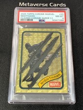 Marketplace image: 2025 Topps Chrome Marvel Nighthawk Clawed Chrome Superfractor 1/1 SSP PSA 8 #20