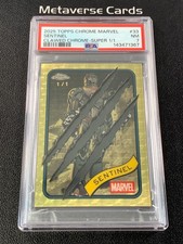 Marketplace image: 2025 Topps Chrome Marvel Sentinel Clawed Chrome Superfractor 1/1 SSP PSA 7 #33
