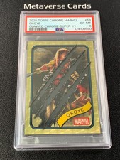 Marketplace image: 2025 Topps Chrome Marvel Okoye Clawed Chrome Superfractor 1/1 SSP PSA 6 #58