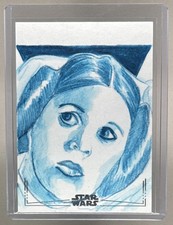 Marketplace image: Princess Leia 2026 Topps Chrome Star Wars Galaxy Jason Sobol Sketch Auto 1/1