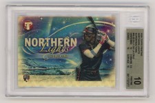 Marketplace image: Elly De La Cruz 2024 Topps Pristine Northern Lights Superfractor RC 1/1 BGS 10