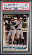 Marketplace image: 2019 Topps Chrome Sapphire Powerful Pair Stanton Judge Superfractor 1/1 PSA 10