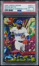 Marketplace image: Mookie Betts 2026 Topps Chrome Superfractor Wild Style 1/1 PSA 10 Gem Mint WST-7