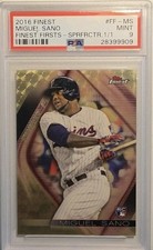 Marketplace image: 2016 Finest Finest Firsts #FF-MS Miguel Sano Superfractor 1/1 PSA 9